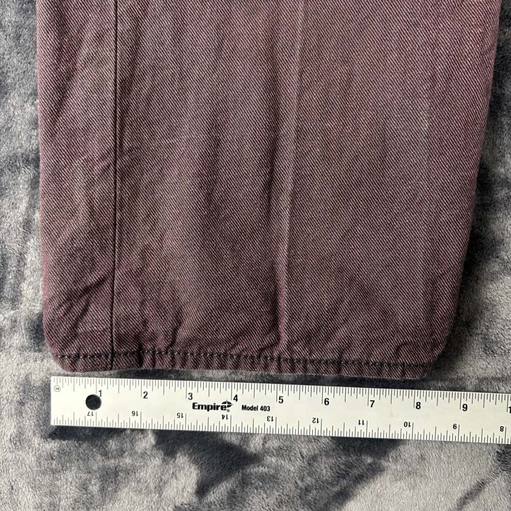 Levi's 501 Jeans Mens 38x32 Burgundy Original Fit Straight Leg Button Fly - Picture 10 of 10